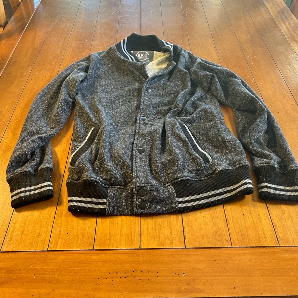 BKE Black and Gray Bomber Jacket